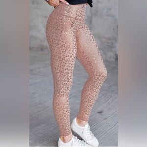 Zyia Active shimmer leopard print leggings size 12